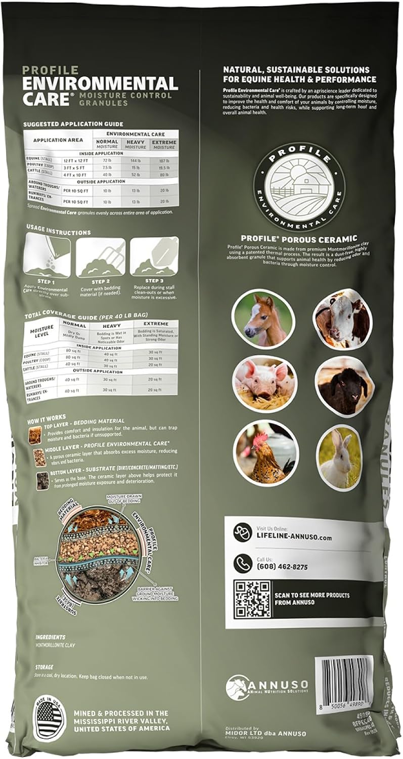 ANNUSO Profile Environmental Care Moisture Control Granules, 40lb Bag