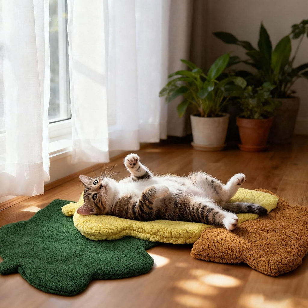 3Pack Self Warming Pet Bed Leaf Pad, Mixed Colors, Small-16 x20