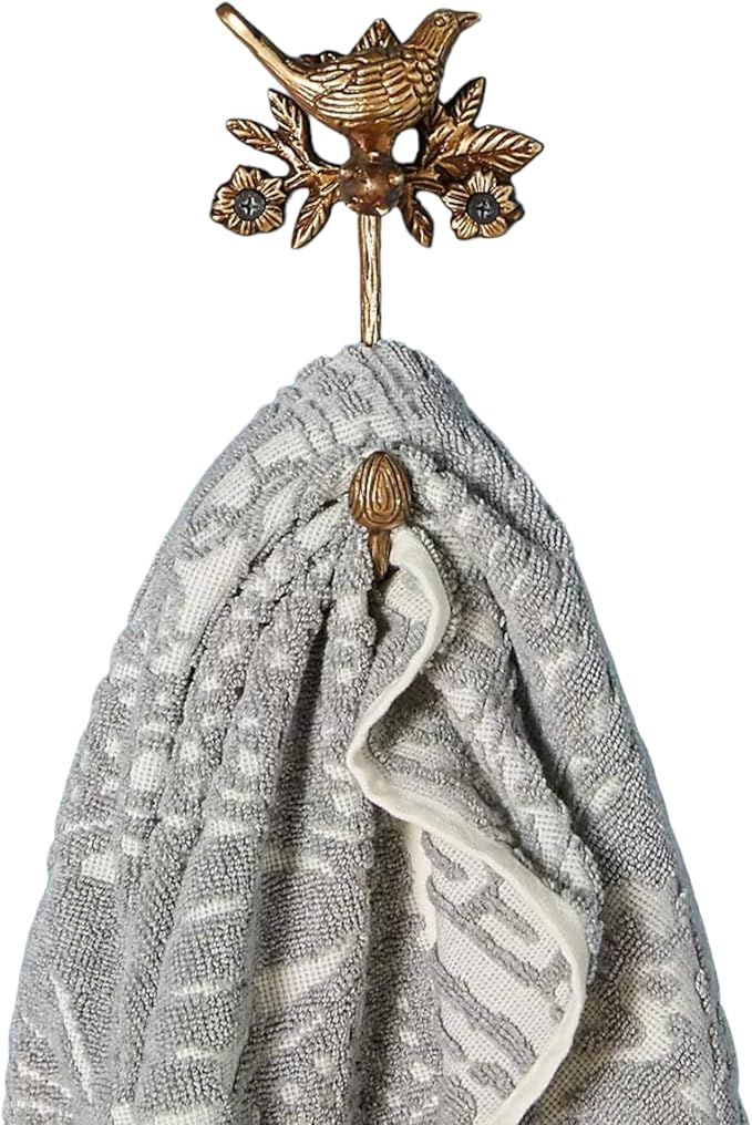 STYLENT Decor Solid Brass Bird Antique Towel Hook Bathroom Accessories Retro - Image 6
