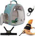 Lizard Carrier Backpack with Security Printing Harness Leash Set, Reptile by halinfer