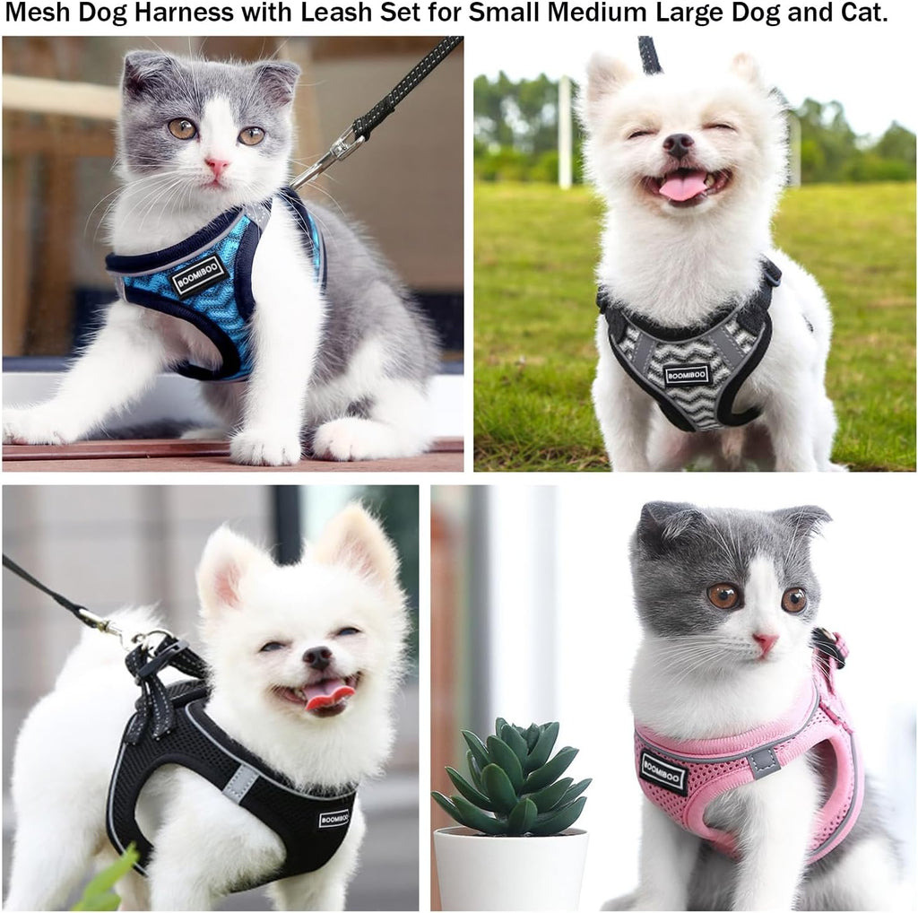 Dog Harness with Leash Set, Step-in Adjustable Puppy Pet Vest, Camo Set XL