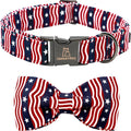 Lionheart glory American Flag Dog Collar, 4 of July Dog Bow Collar Heavy Duty by LionheartGlory