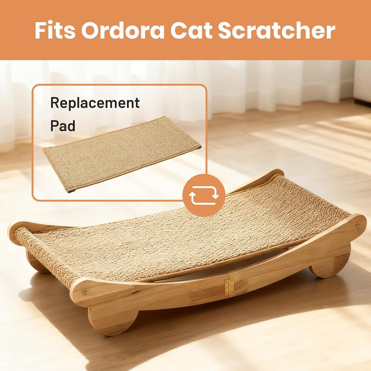Extra Large Cat Scratcher Mat - Sisal-Style Scratching Rug for Indoor Cats