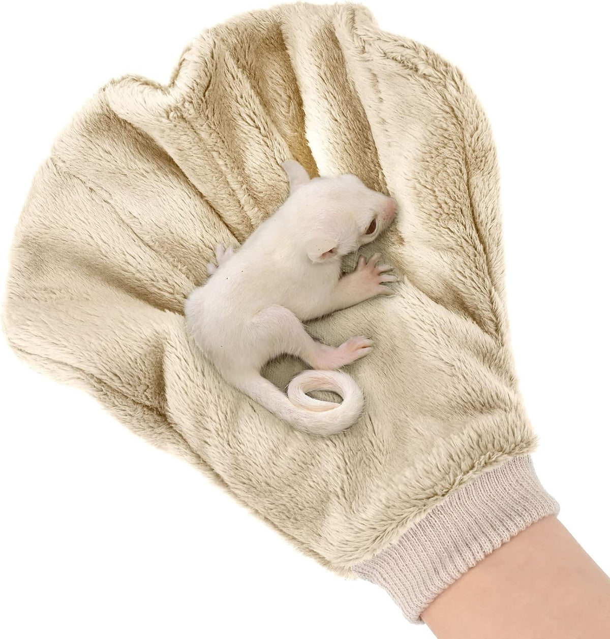 Xuhal 2 Pcs Sugar Glider Bonding Mitt Calming Sleeping Glove, Gray