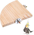 Bird Perch Platform Stand Wooden Parrot Perch Corner 5.9 Inches Fan Shape by Unknown