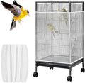 White Bird Cage Seed Catcher Adjustable Soft Birdcage Cover Reusable Nylon Mesh by Unknown