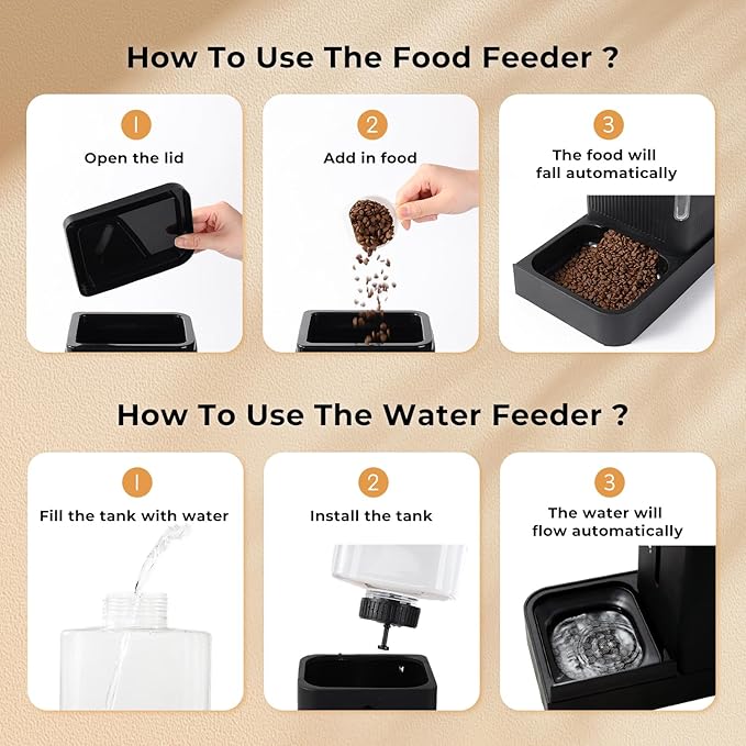 Gravity Dog Food and Water Dispenser, 2 in 1 Automatic Dog Feeder - Image 6