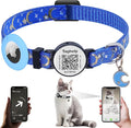 Stars and Moon AirTag Cat Collar by Taghelp