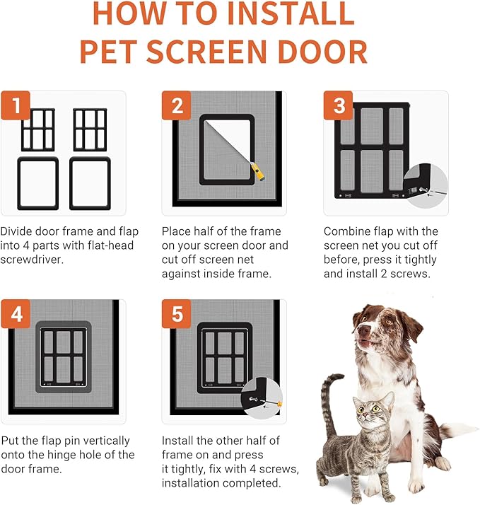 PETLESO Large Dog Door for Screen Door - Image 6