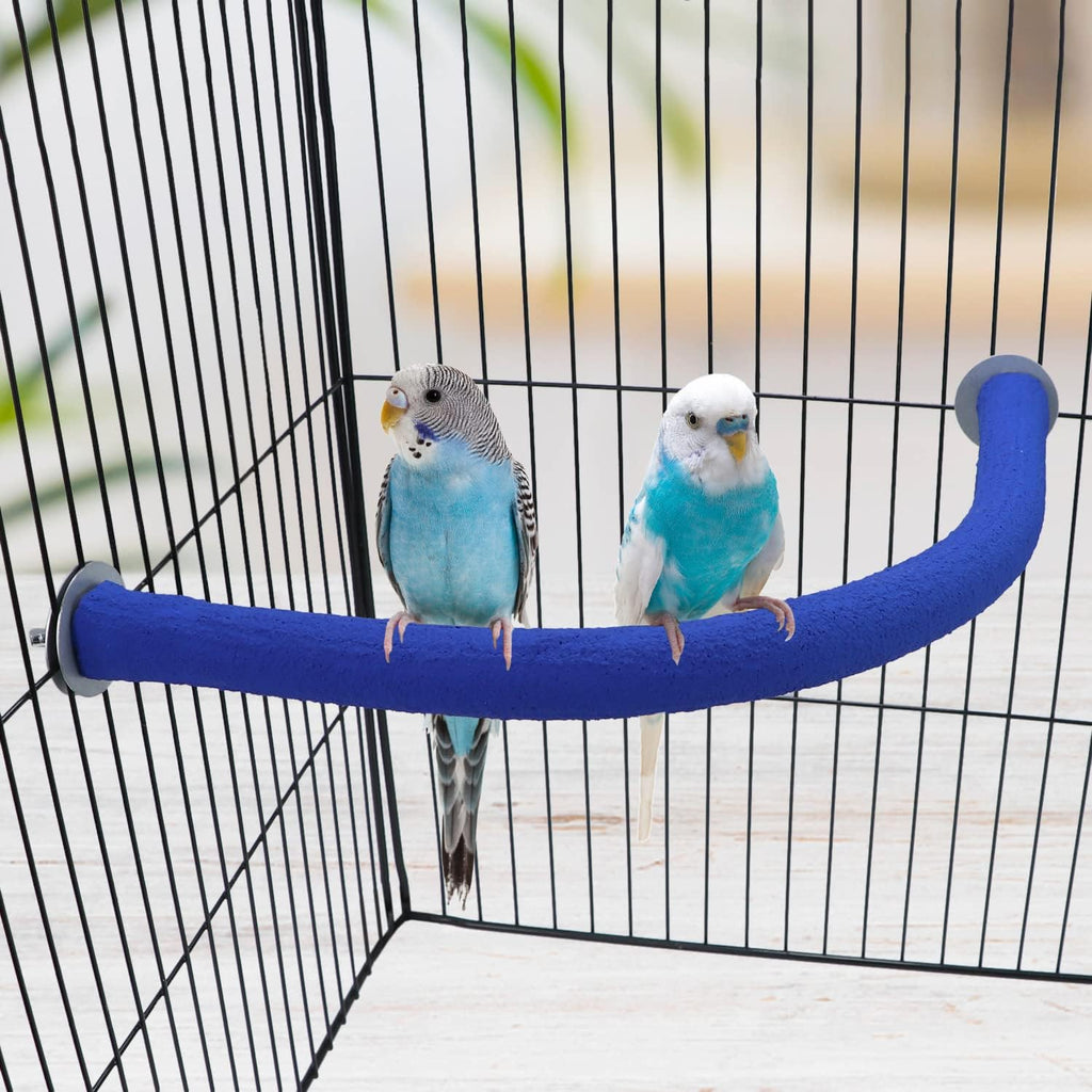 Wontee Bird Perches Bird Cage Sand Perch Stand for Budgies Parakeets Cockatiels Conures (Random Color) (90 Degrees)