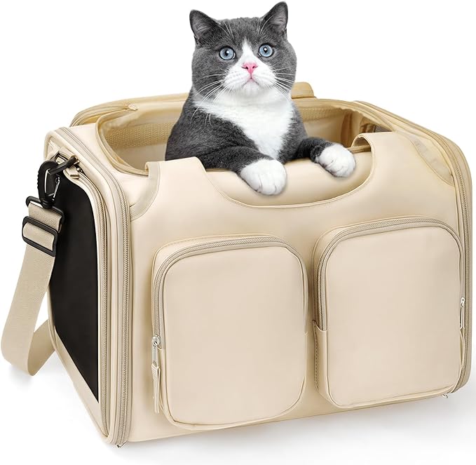 Dog, Cat Carrier for Pets Up to 15 Lbs, Airline Approved Collapsible Soft-Sided by Unknown