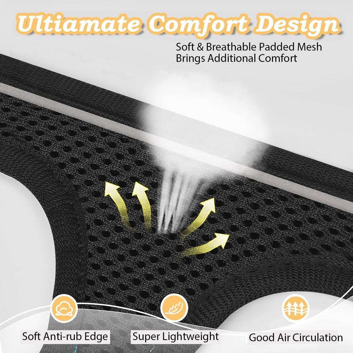 Cat Harness with Leash Set Mesh No Pull Reflective Escape Proof Walking Adjustable Step Soft Padded in Vest Harness for Small Medium Puppy, Cats Black M