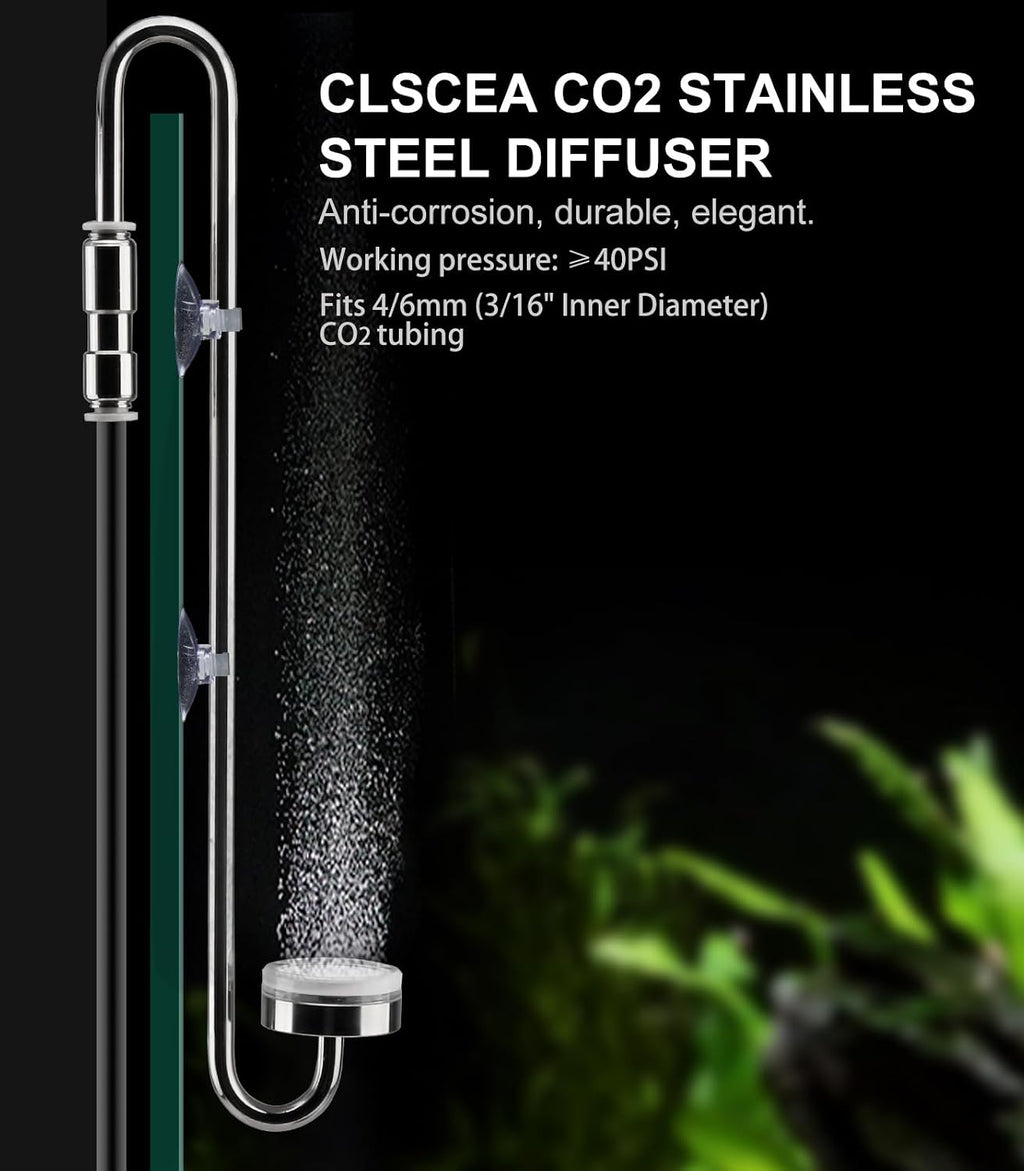 Aquarium Stainless Steel CO2 Diffuser Atomizer, DC300-40