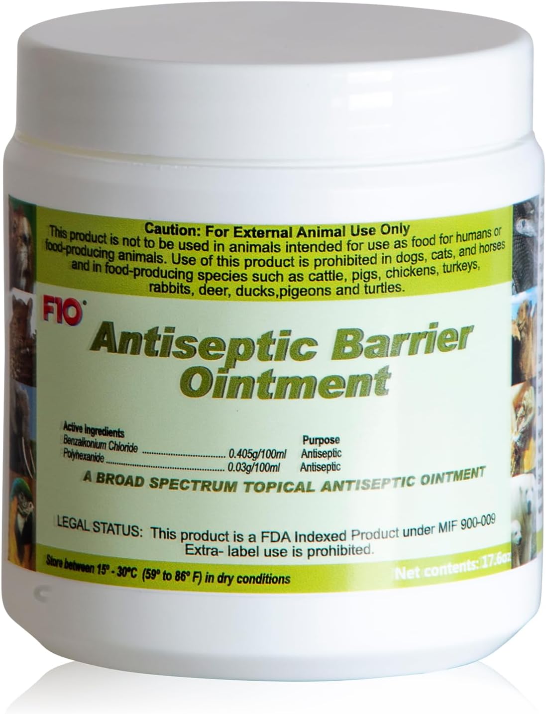 F10 Antiseptic Barrier Ointment for Reptiles Birds Small Animals - 100g