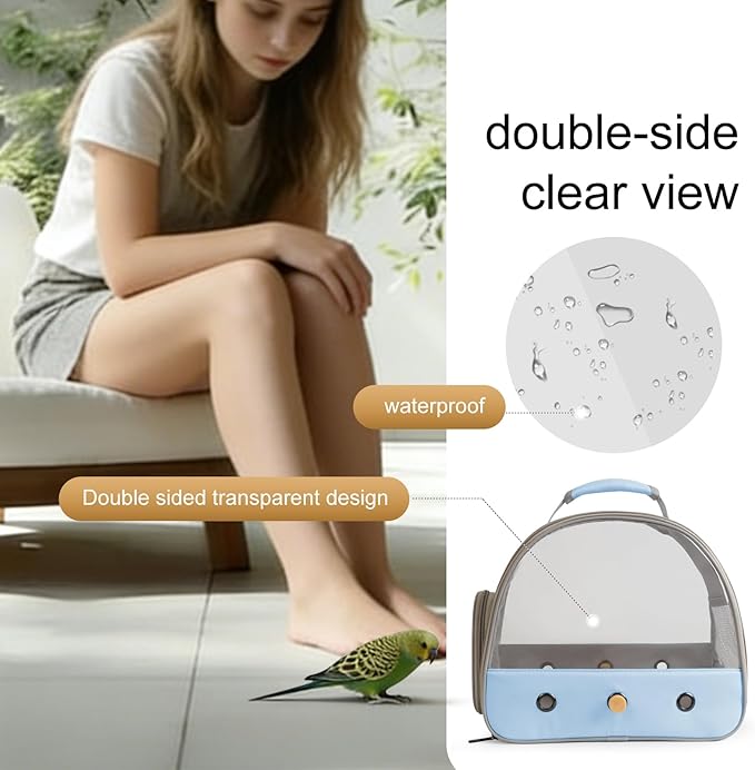 Bird Travel Carrier, Portable Small Bird Parrot Parakeet Carrier - Image 6