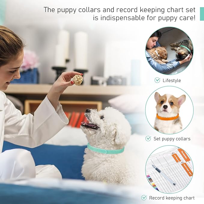 GAMUDA 15Pcs Newborn Puppy Collars, Super Soft Nylon Adjustable Whelping ID - Image 8