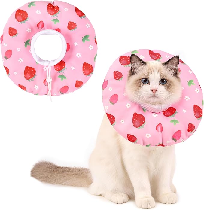 Cat Cone Collar Soft, Medium Waterproof Cat Recovery Collar by Hoopttay