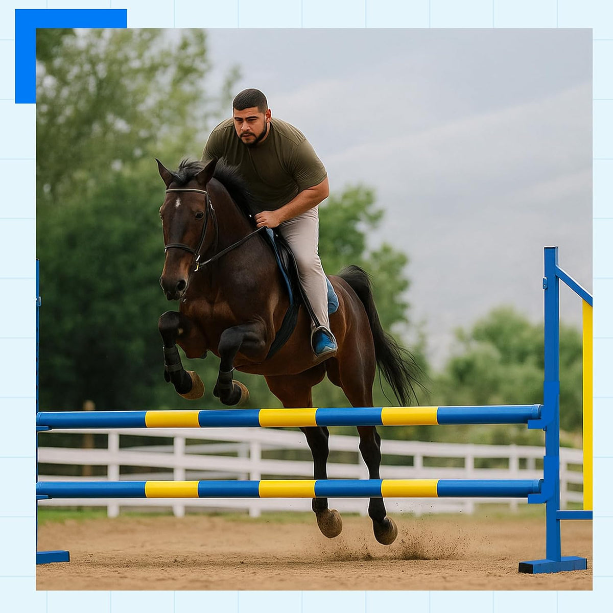 Seenelling Dog Agility Jump with Wing Bars, Adjustable Metal Hurdle