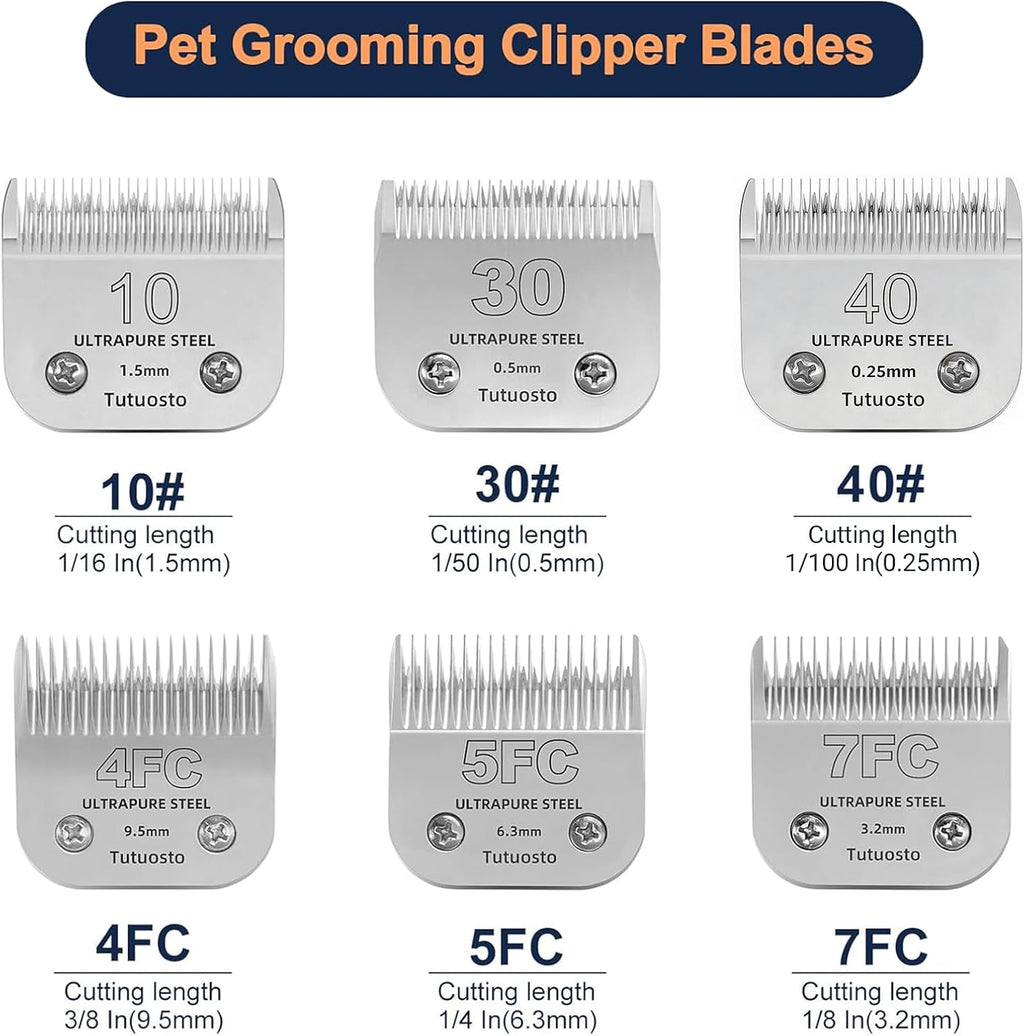 (10#&4FC) Clipper Blade Compatible with Andis,Wahl and Oster Dog Clippers