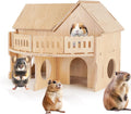 Wooden Hamster Cage,Hamster Cage Hut,Hamster Habitat, Hamster Accessories，Syrian Dwarf Hamsters,for Hamster Gerbils Mice Lemming Degus or Other Small-Sized Pets(10.1 x 8.3 x 8.2 inches)