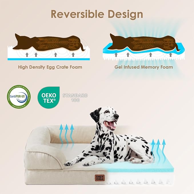 EHEYCIGA Orthopedic XL Dog Beds, Waterproof Memory Foam Dog Bed - Image 4