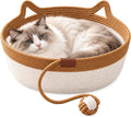 Instinct Basket for Cats, Minimal Creases Cat Bed, Brown, Large