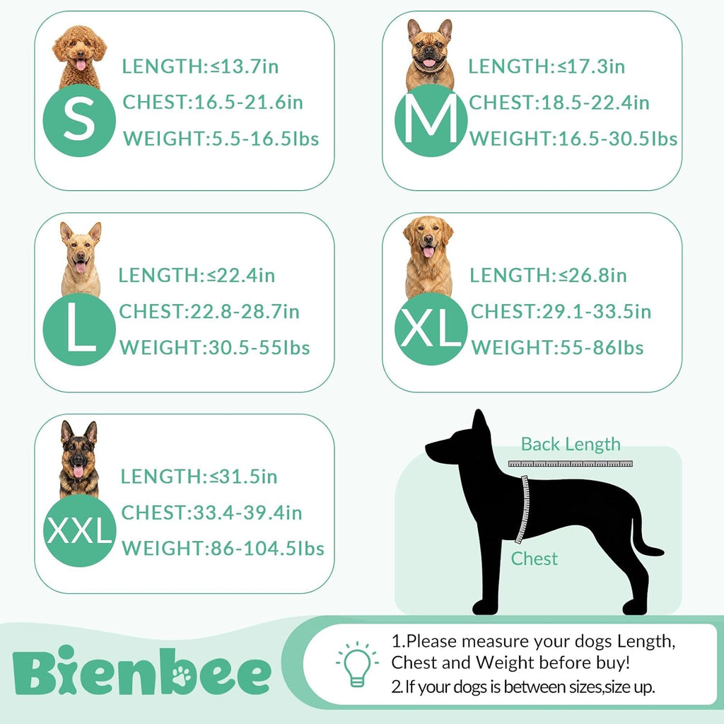Bienbee Dog Bathrobe, Super Absorbent for Small to Large Dogs, Green XL