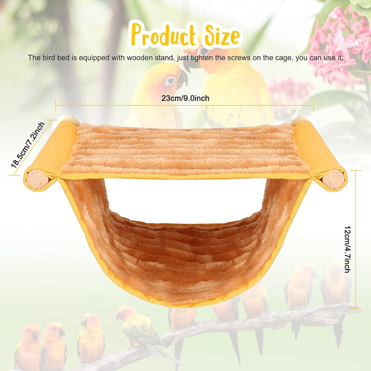 BWOGUE Bird Nest Bed Hanging Hammock, Parakeet Bed for Cage, Cockatiel Bed