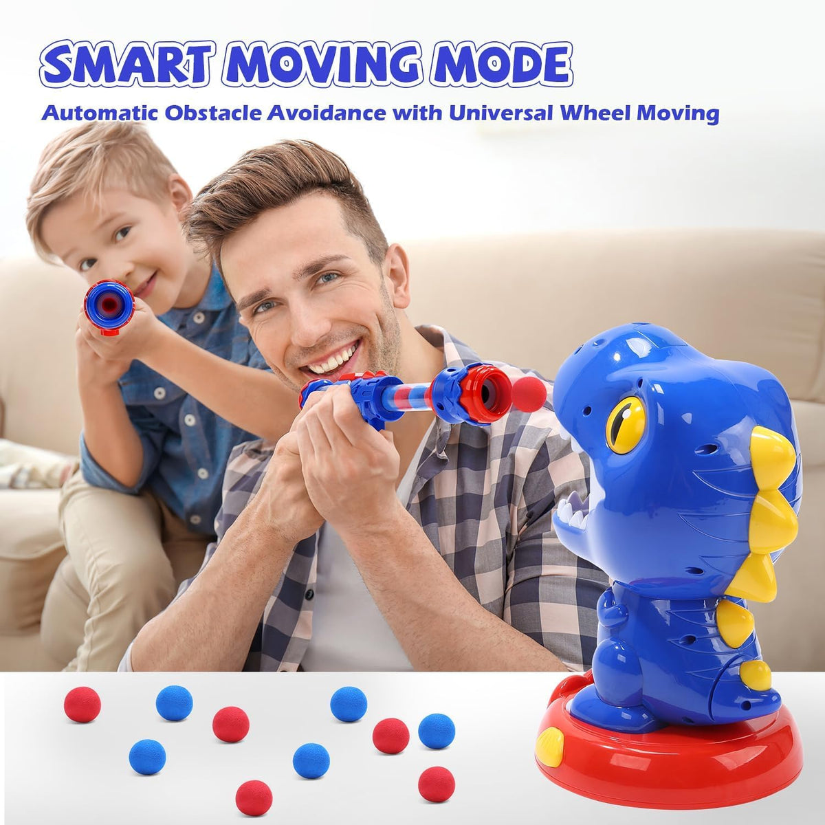 EagleStone Movable Dinosaur Shooting Toys for Kids with Spay & Auto Score