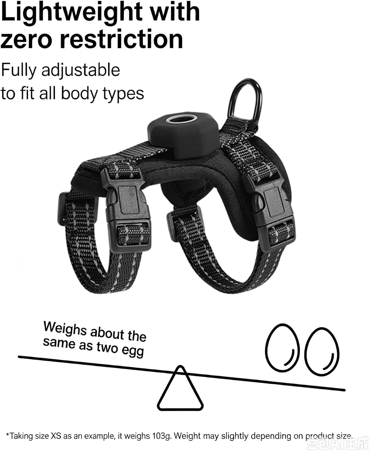 Solmoony Cat Harness & Leash Set, Black Vest Harness for Small & Medium Cat
