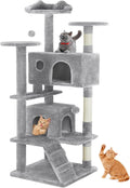Sweetcrispy 54-inch Cat Tree Tower with Scratching Posts, Indoor Use