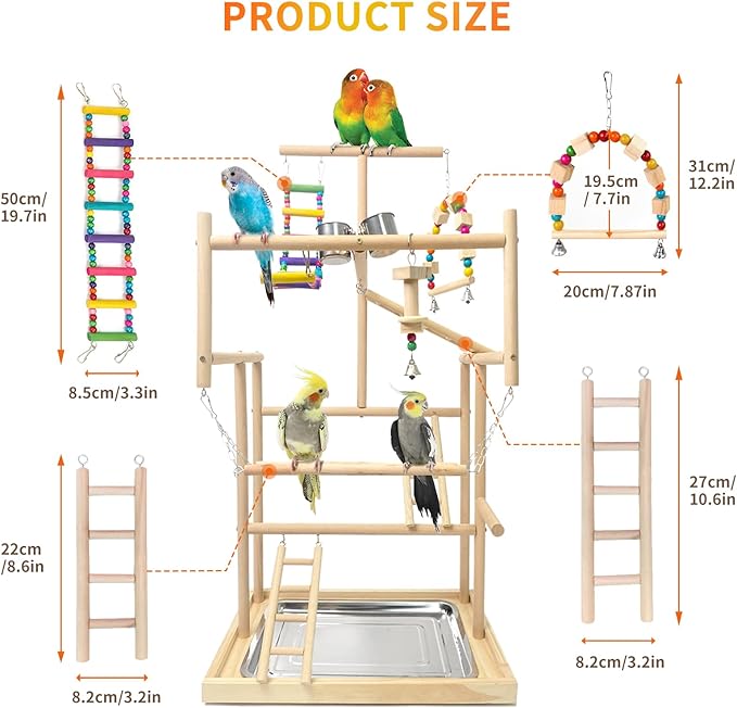 Bird Playground, Playstand for Parrot Cage Accessories - Image 7