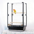 25 inch Bird Cage, Portable Travel Parrot Cage, Double-Layer Parakeet Cage by JOUSONTY