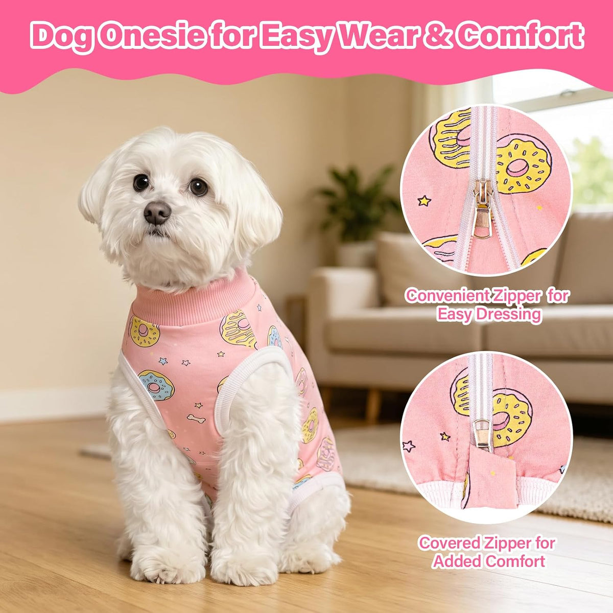 Coppthinktu Recovery Suit for Dogs After Surgery, Dog Onesie Surgical Suit