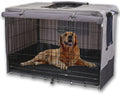 Rachmi 36" 600D Canvas Privacy Dog Crate Cover, Water Resistant Windproof