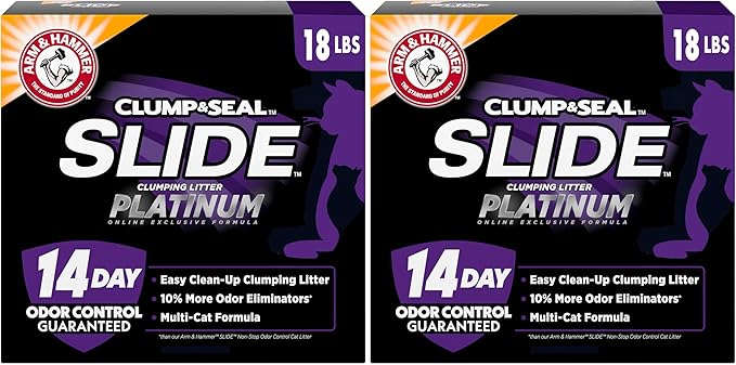 ARM & HAMMER Clump & Seal Slide Platinum Multi-Cat Clumping Cat Litter by ARMHAMMER