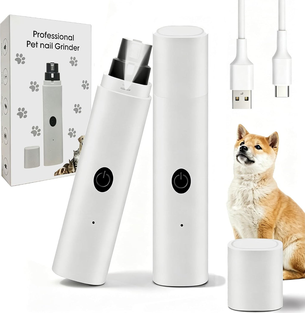 Dog Nail Grinder with LED Lights, Professional 2-Speed Pet Nail Grinder