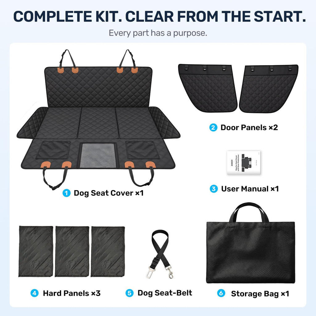 Zanch Pet Liner for Pickup Truck, Stable Hard Bottom Dog Cover