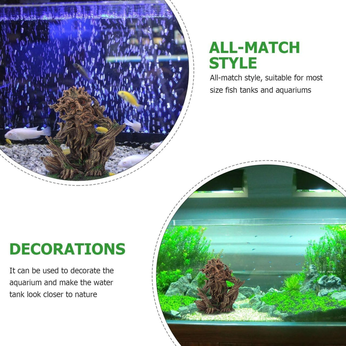 Zerodeko Aquarium Decor, Fish Tank Decorations, with Lifelike Human Face Sculpture Creative Aquarium Ornament for Hideaway and Tank Landscaping Suitable for Freshwater and Saltwater