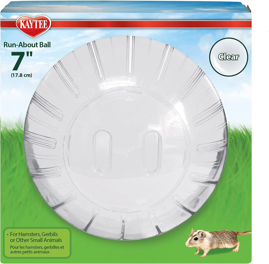 Kaytee 7" Clear Run-About Exercise Ball for Hamster & Gerbil Pets