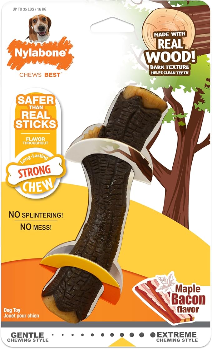 Nylabone Real Wood Stick Toy Strong Chew Toy - Image 8