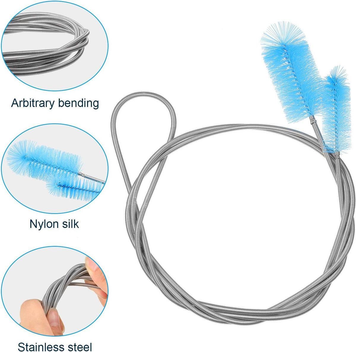 Patelai 12 Pieces Aquarium Filter Brush Set Aquarium Cleaning Brush Tools