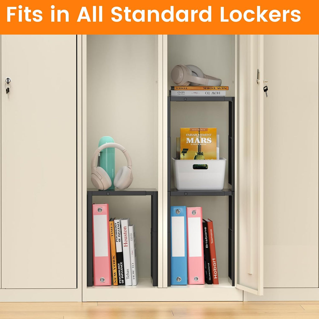LIDTOP Locker Organizer Shelf Metal, Adjustable Width & Height Shelf