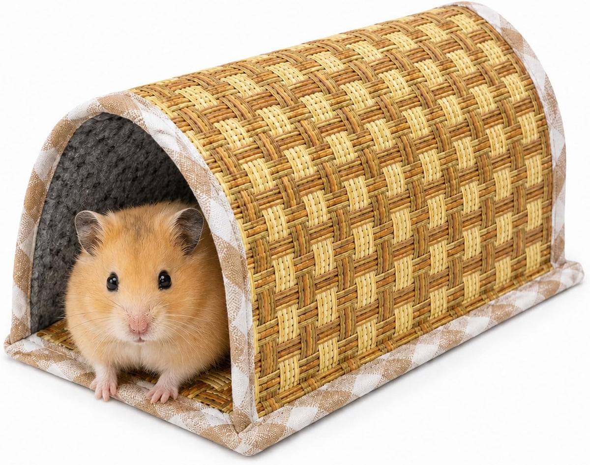 Large Woven Guinea Pig Hideout, Cooling Small Animal Bed for Small Pets