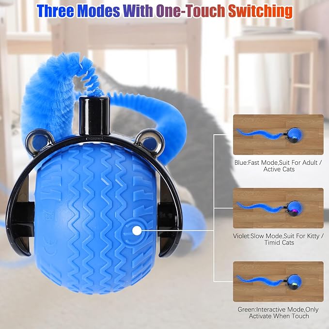 2PCS Interactive Cat Toy for Indoor Cats, Speedy Ball - Image 3