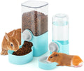 YUEPET Bunny Water Dispenser and Rabbit Food Dispenser Set, Rabbit Feeder