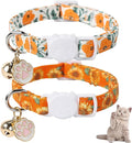 Unique Style Paws Fall Kitten Collar, 2 Pack Orange Cat Collar by Uniquestylepaws