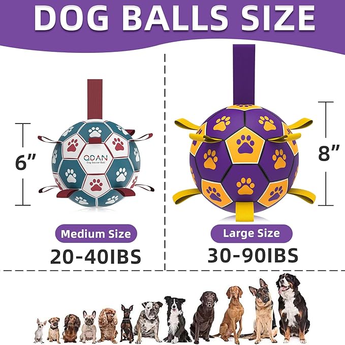 QDAN Dog Ropes Toys, Soccer Ball - Image 5