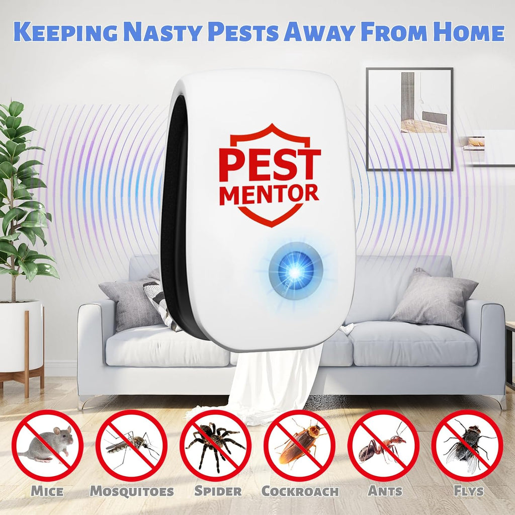 Ultrasonic Pest Repellent 10 Pack, Indoor Mouse Repeller Plug in, Electronic Pest Control for Mice, Roaches, Spiders, Ants & Mosquitoes, Whole House Protection for Home Office Warehouse