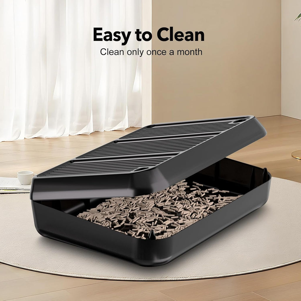 Large Litter Box Step, Litter Box Ramp 16"x11" Litter Catcher Mat, Double Layer Anti-Tracking & Easy Clean, Ideal for Kitten & Elderly Cats Ramp